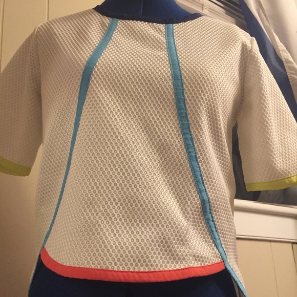 DO+BE white multicolored scoop neck blouse - Picture 7 of 8